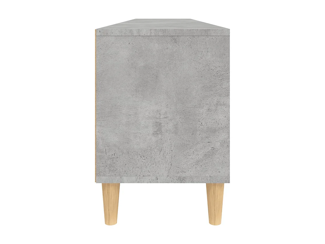 Meuble TV gris béton 150x30x44,5 cm bois d'ingénierie