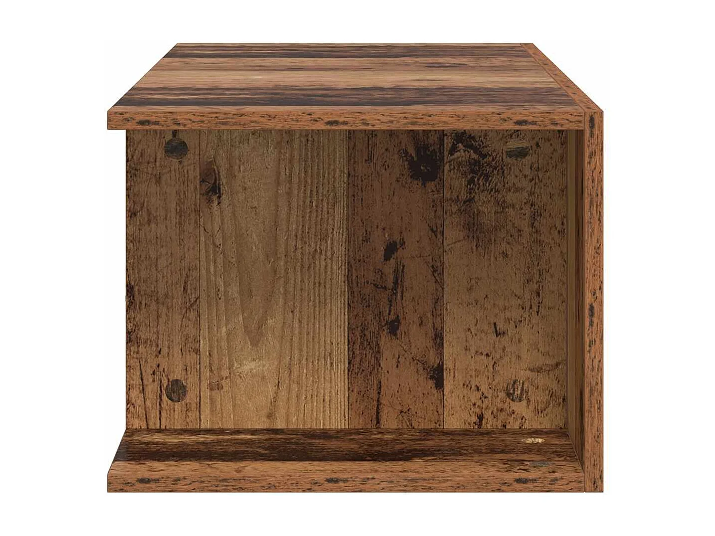 Meuble TV avec lumières LED vieux bois bois d'ingénierie