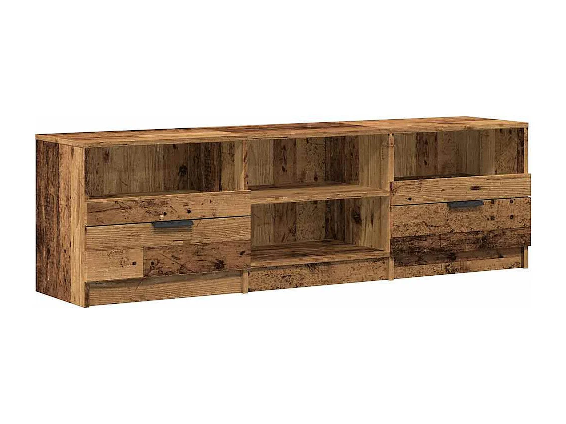 Meuble TV vieux bois 150x33,5x45 cm bois d'ingénierie