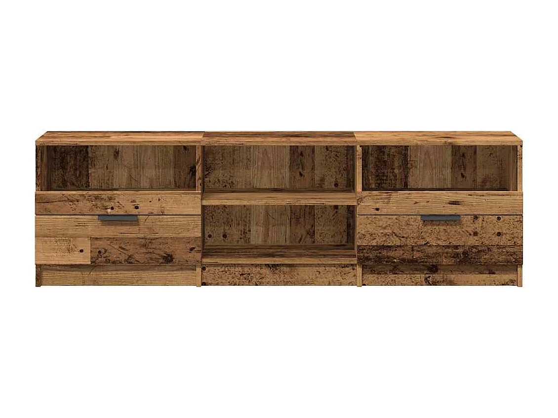 Meuble TV vieux bois 150x33,5x45 cm bois d'ingénierie
