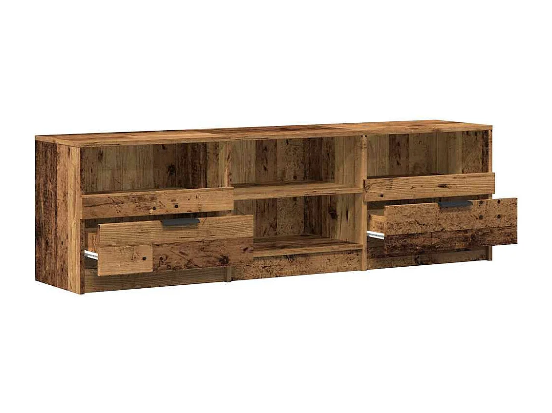 Meuble TV vieux bois 150x33,5x45 cm bois d'ingénierie