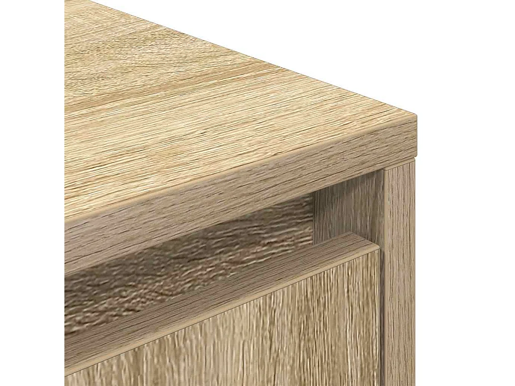 TV-meubel met LED-verlichting Sonoma eiken 193,5x41x50 cm