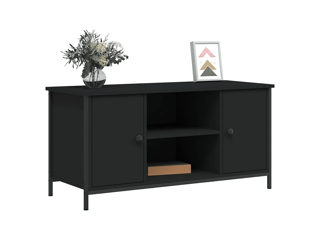 Meuble TV Noir 100x40x50 cm Bois d'ingénierie