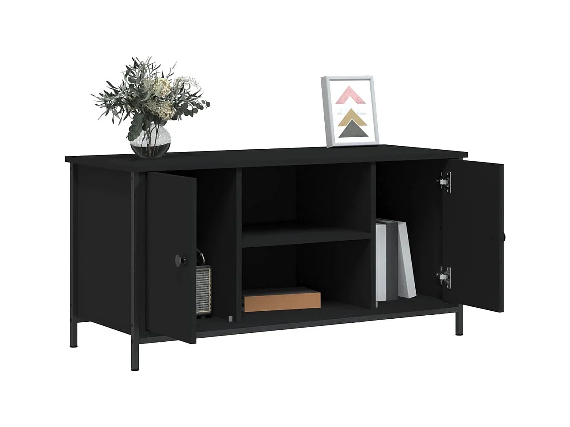 Meuble TV Noir 100x40x50 cm Bois d'ingénierie