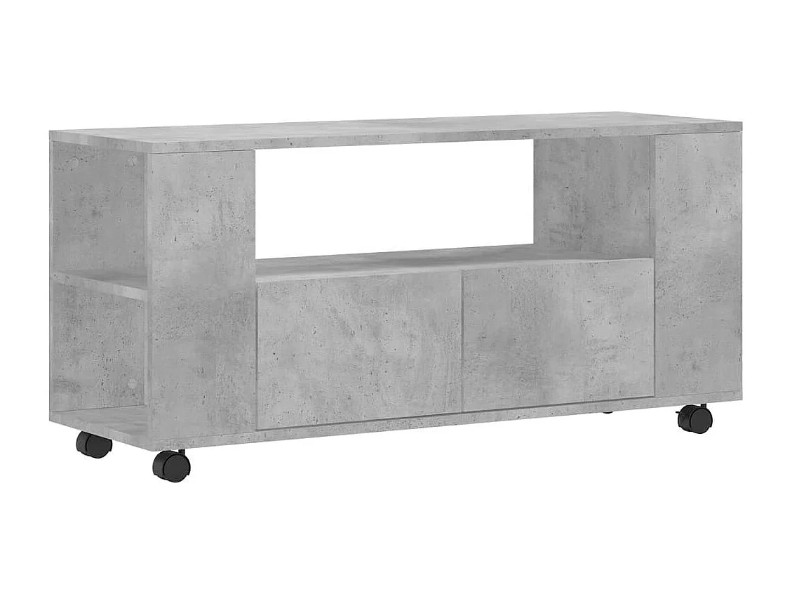 Mobile TV grigio cemento 102x34,5x43 cm in legno ingegnerizzato