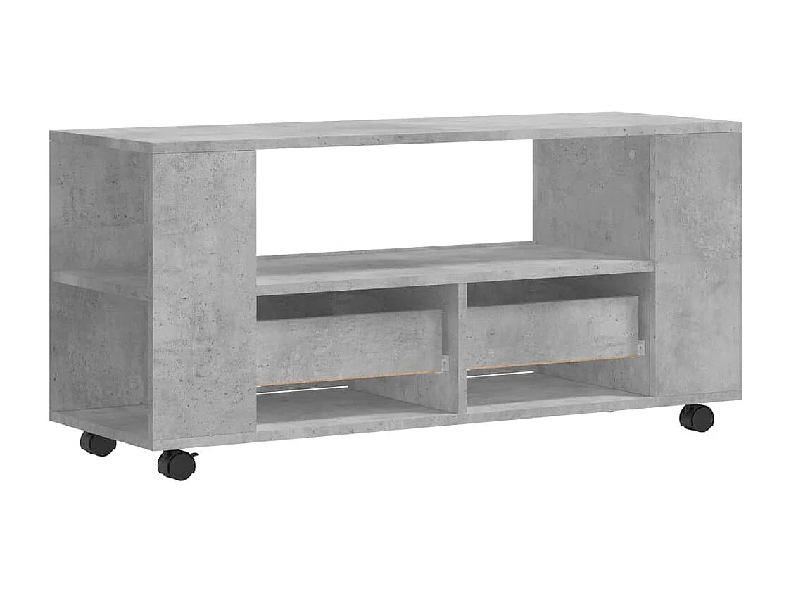 Mobile TV grigio cemento 102x34,5x43 cm in legno ingegnerizzato