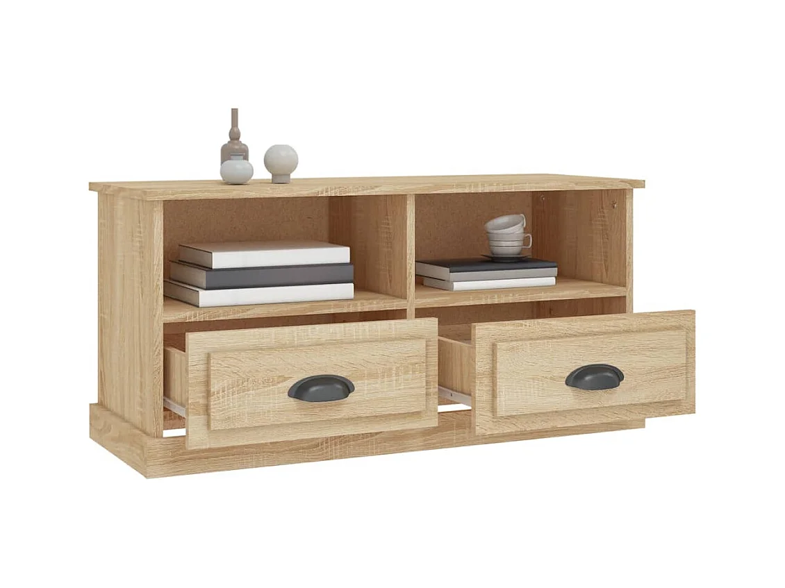 Meuble TV chêne sonoma 93x35,5x45 cm bois d'ingénierie