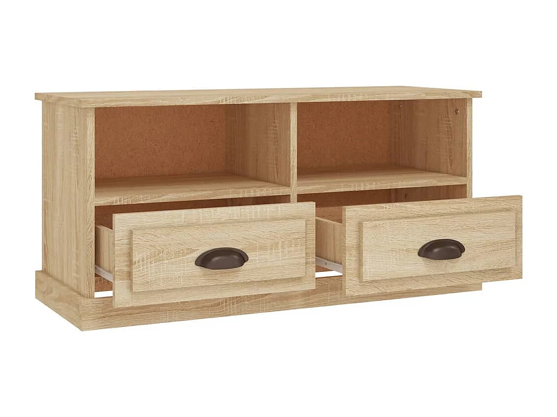 Meuble TV chêne sonoma 93x35,5x45 cm bois d'ingénierie
