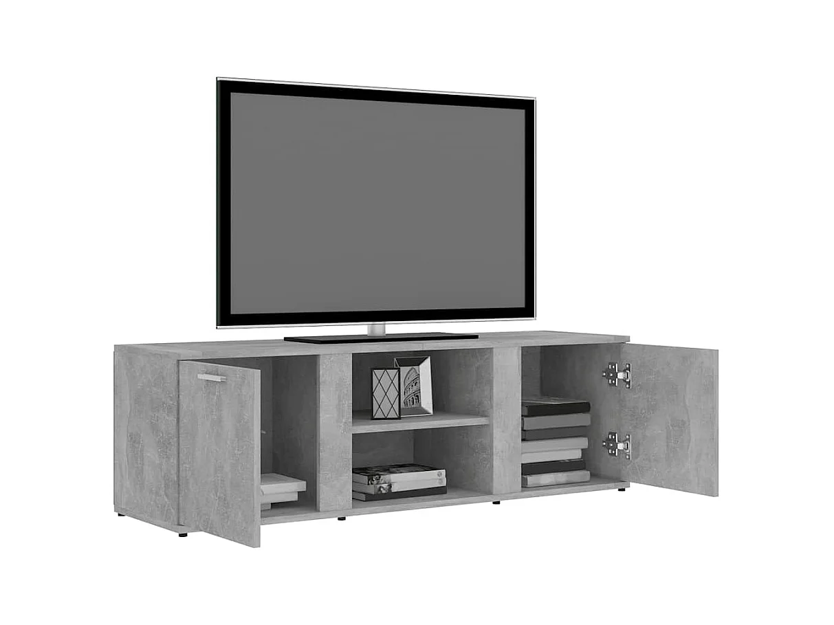 Betongrauer TV-Schrank 120 x 34 x 37 cm Holzwerkstoff