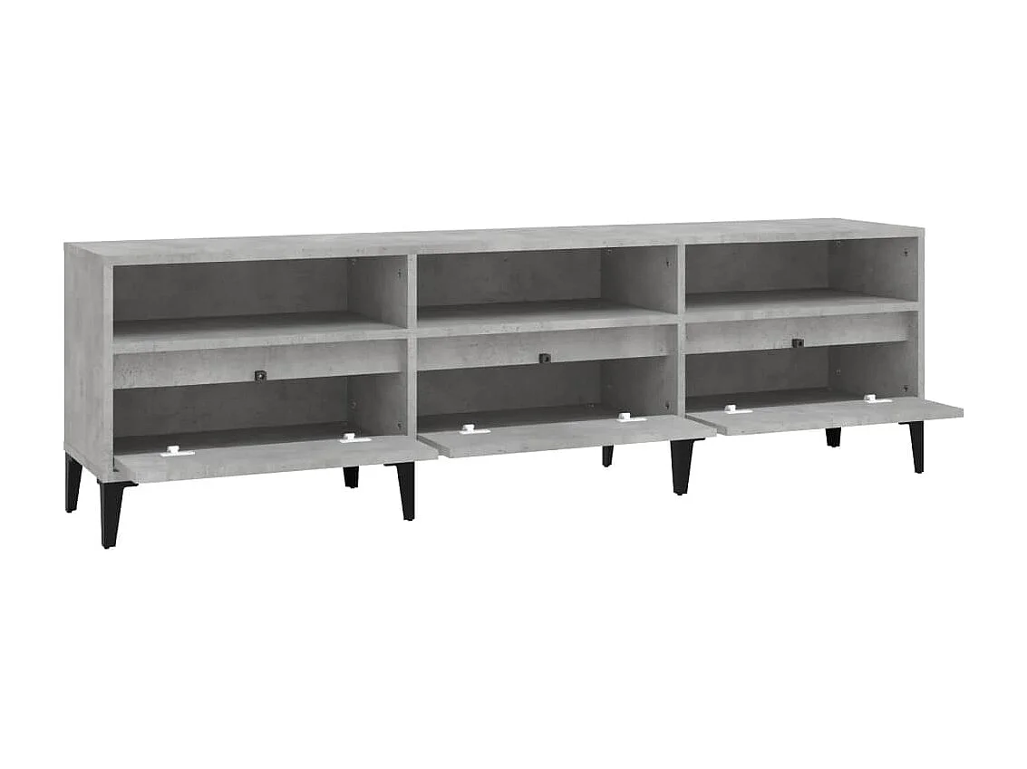 Mobile TV grigio cemento 150x30x44,5 cm in legno ingegnerizzato