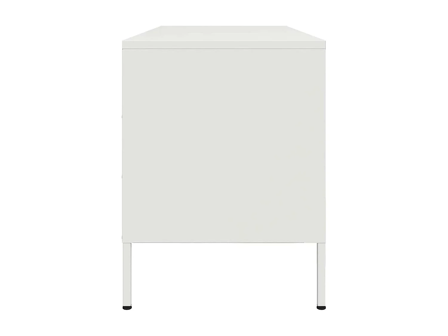 Meuble TV blanc 100,5x39x50,5 cm acier