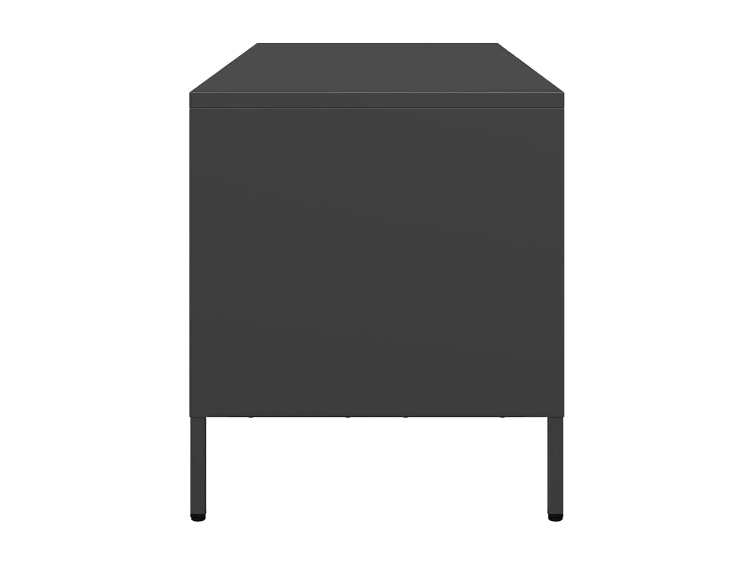 Meuble TV noir 101,5x39x43,5 cm acier laminé à froid