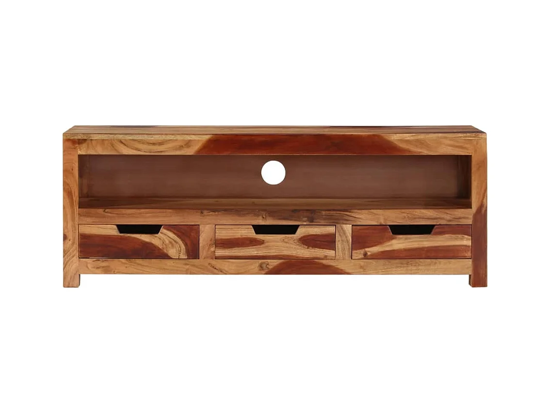 Mobile TV 110x30x40 cm Legno massello di acacia