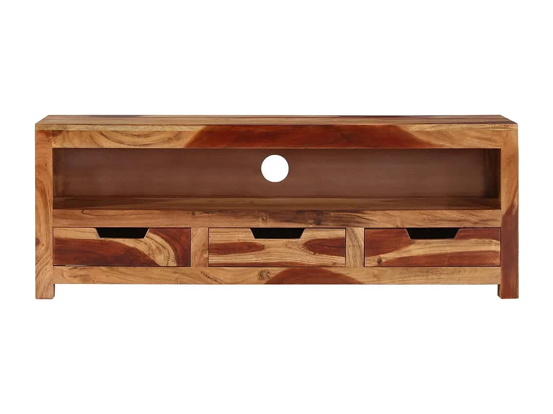 Mobile TV 110x30x40 cm Legno massello di acacia