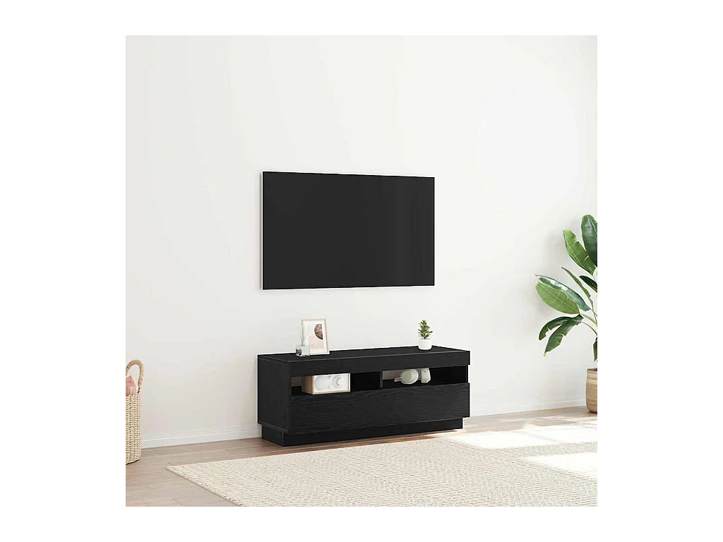 Meuble TV Noir 100 x 35 x 40 cm Bois d'ingénierie
