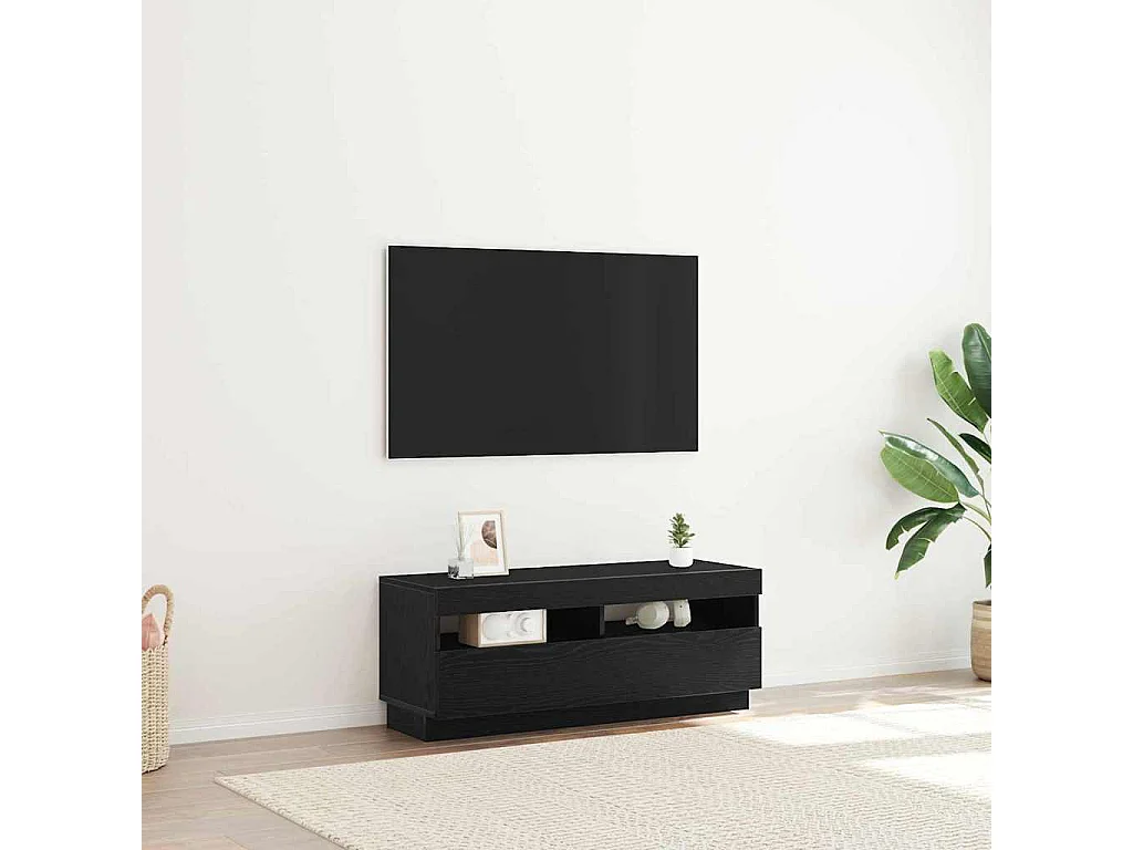 Meuble TV Noir 100 x 35 x 40 cm Bois d'ingénierie