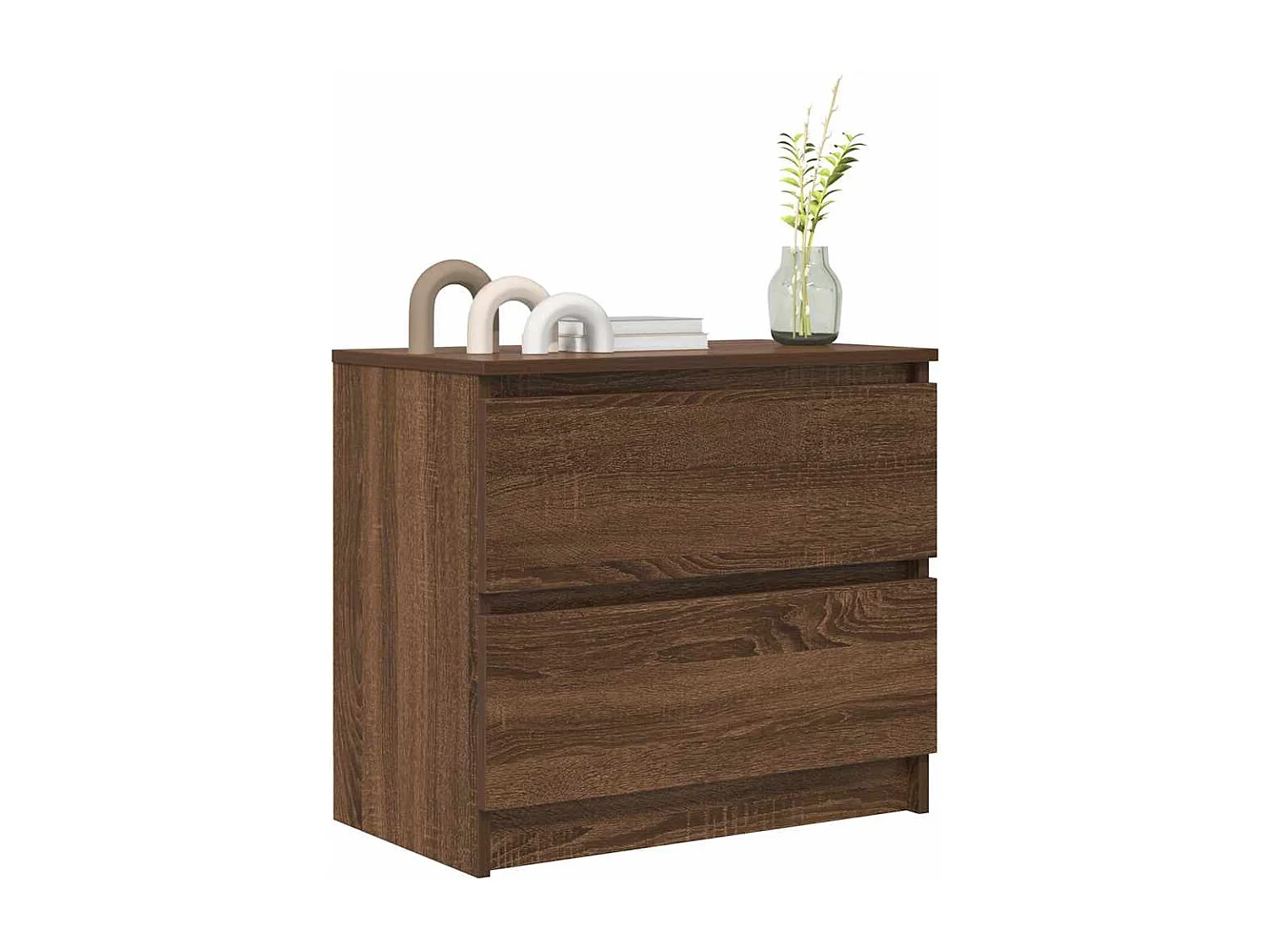 Meuble TV chêne marron 60x35x54 cm bois d'ingénierie