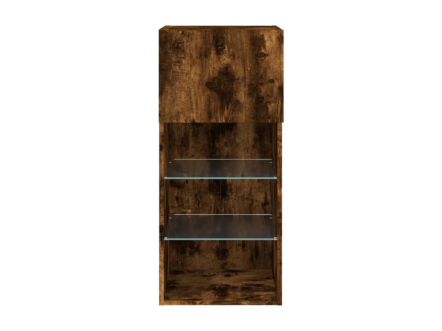 Meuble TV avec lumières LED chêne fumé 40,5x30x90 cm