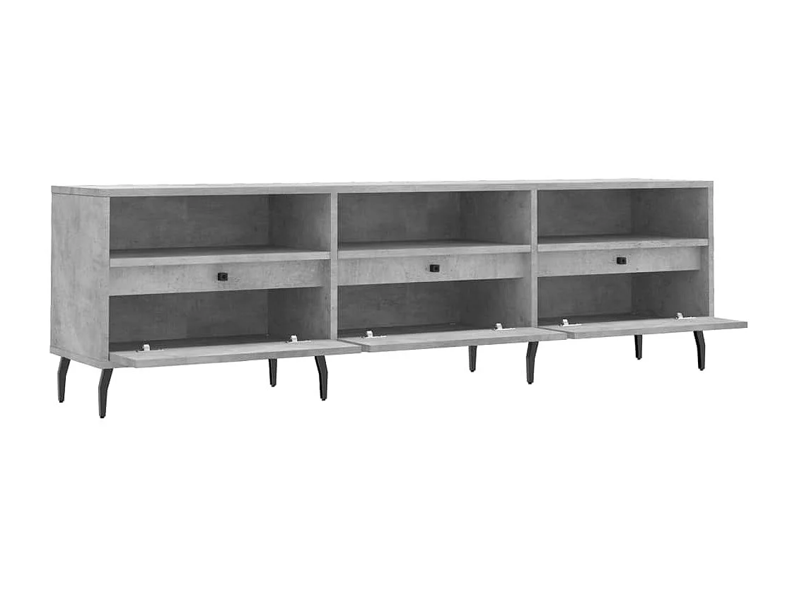 Mobile TV grigio cemento 150x30x44,5 cm in legno ingegnerizzato