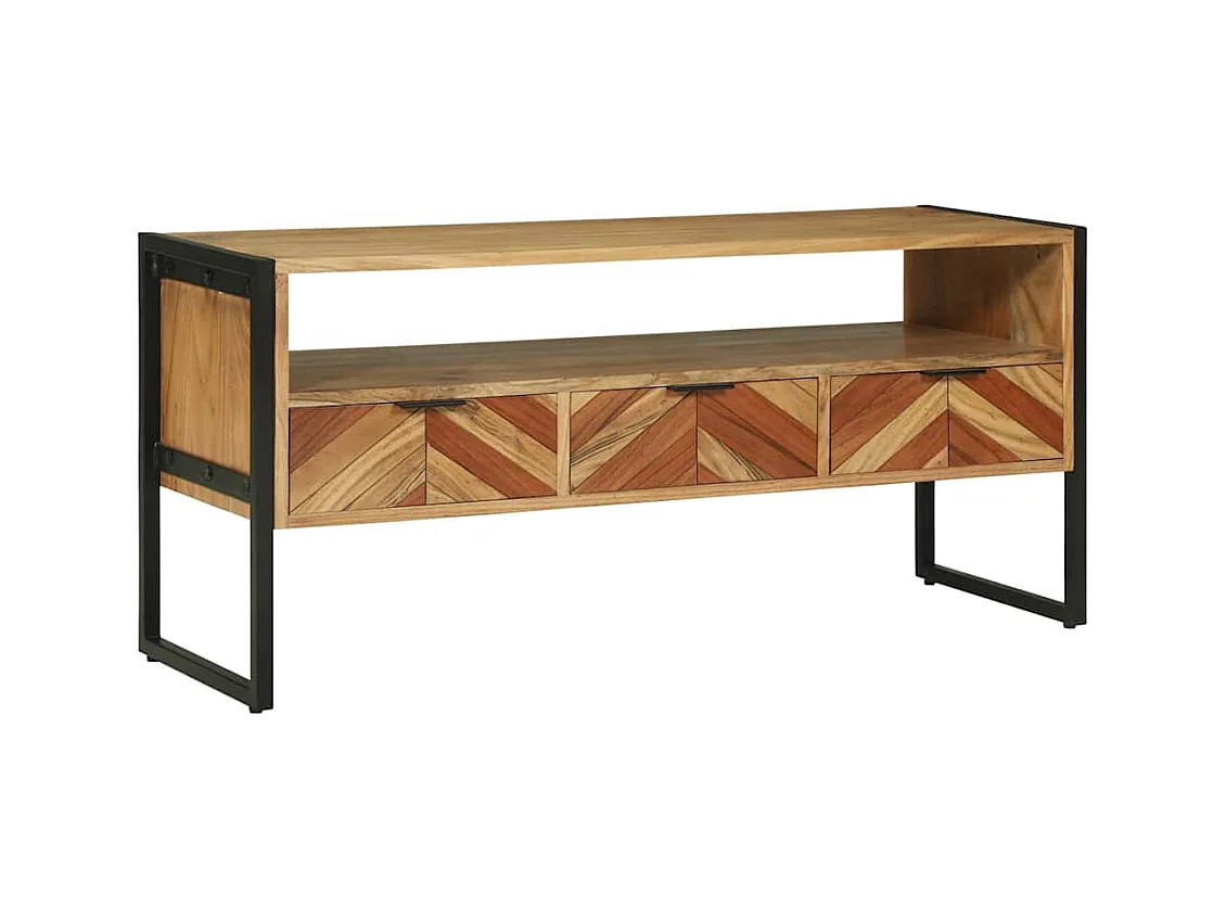 Meuble TV Marron 100 x 35 x 50 cm Bois d'acacia massif