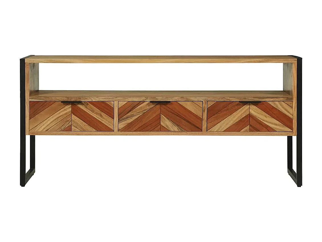 Meuble TV Marron 100 x 35 x 50 cm Bois d'acacia massif