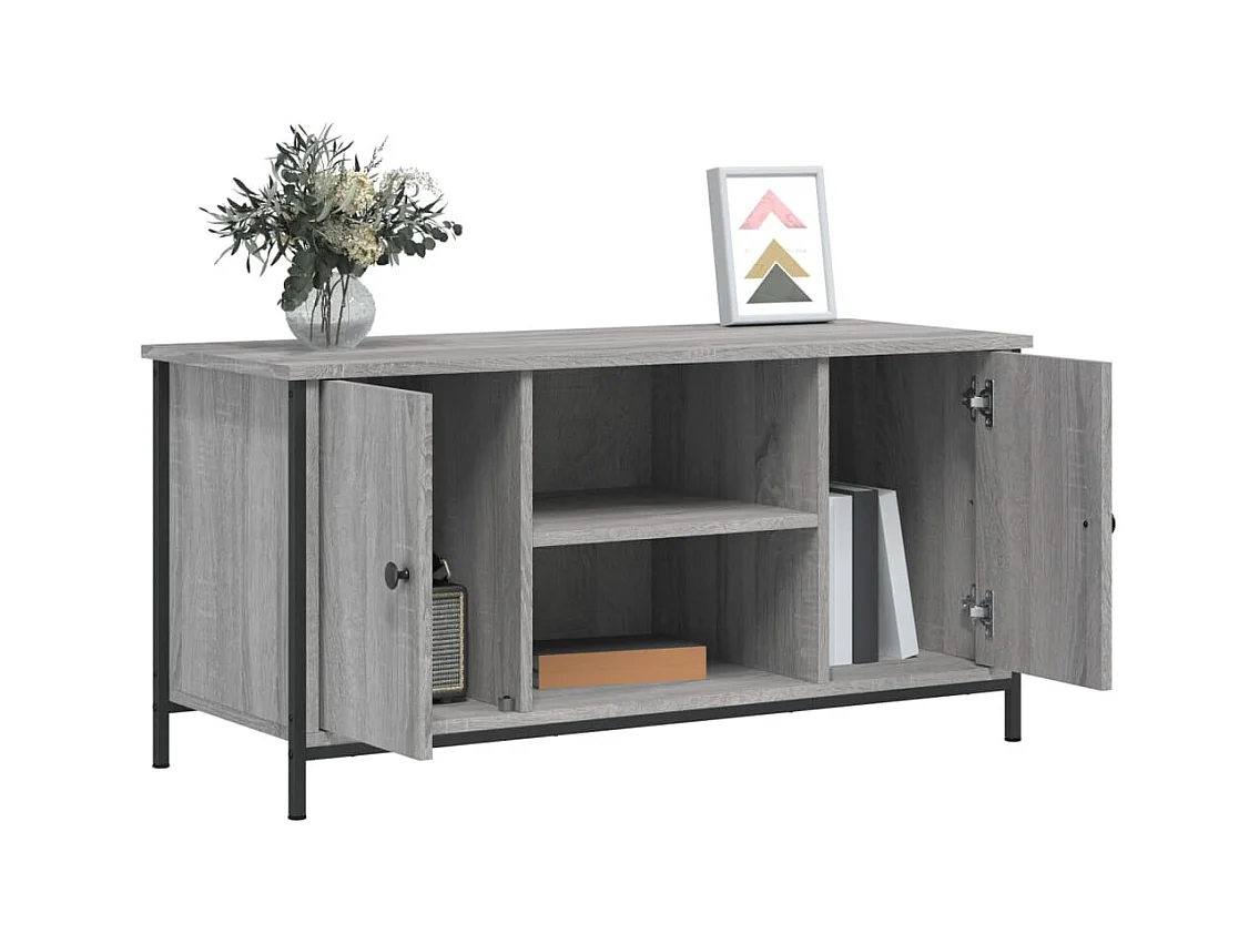 Mobile TV Sonoma grigio 100x40x50 cm Legno ingegnerizzato