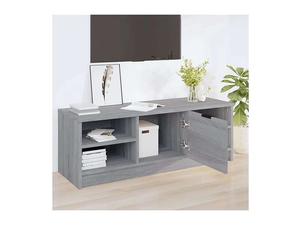 Meuble TV Sonoma gris 102x35,5x36,5 cm Bois d'ingénierie