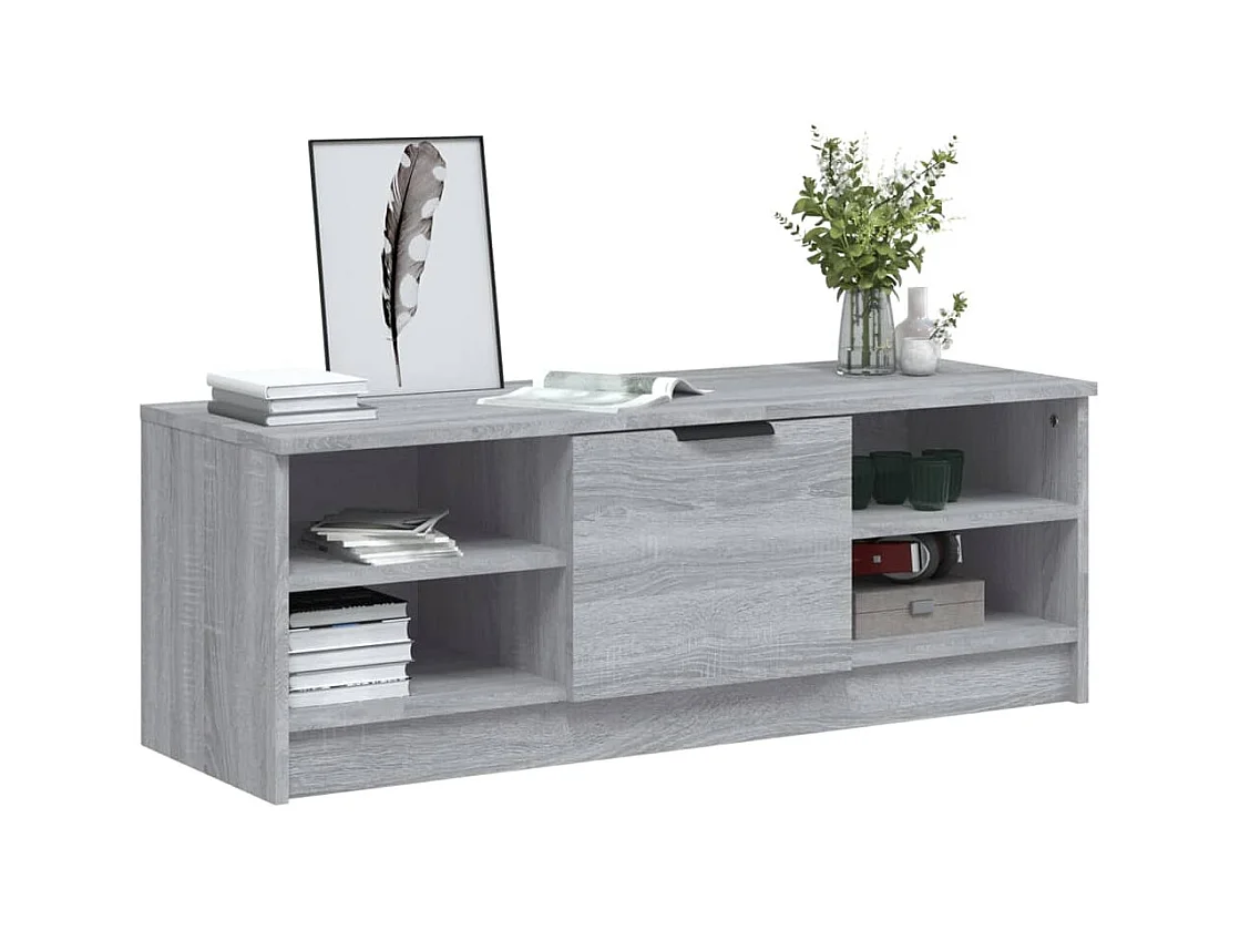 Meuble TV Sonoma gris 102x35,5x36,5 cm Bois d'ingénierie