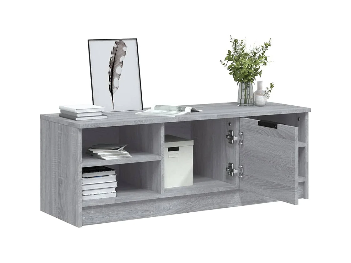 Meuble TV Sonoma gris 102x35,5x36,5 cm Bois d'ingénierie