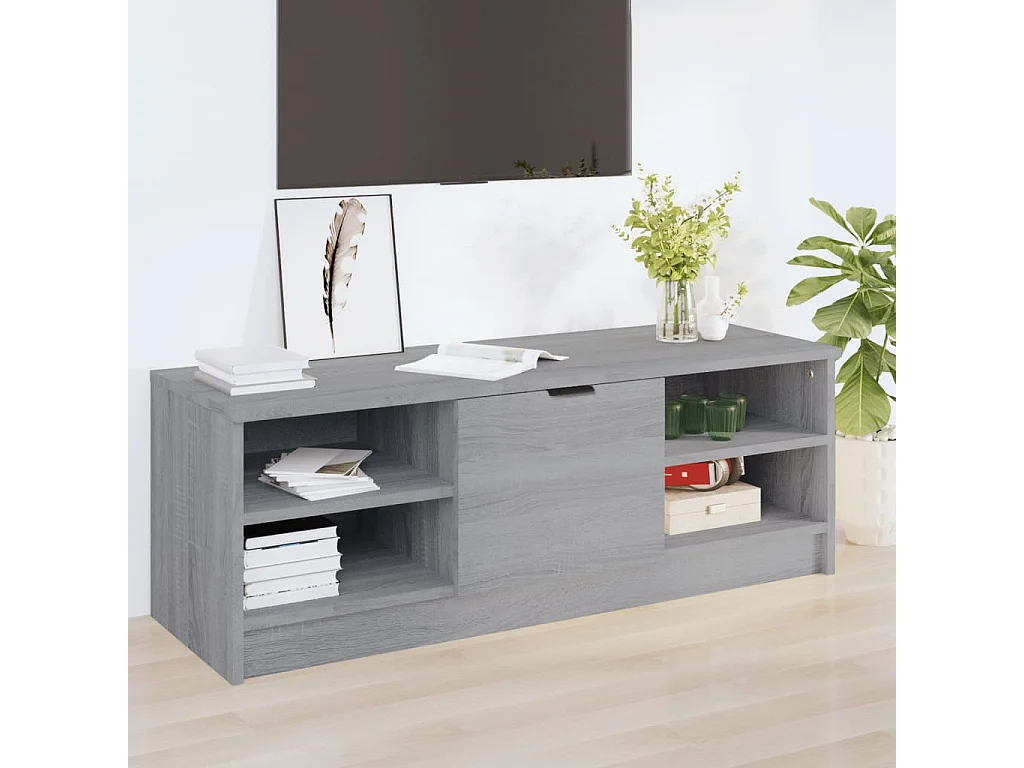 Meuble TV Sonoma gris 102x35,5x36,5 cm Bois d'ingénierie