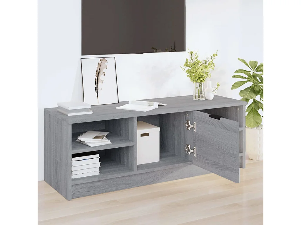 Meuble TV Sonoma gris 102x35,5x36,5 cm Bois d'ingénierie