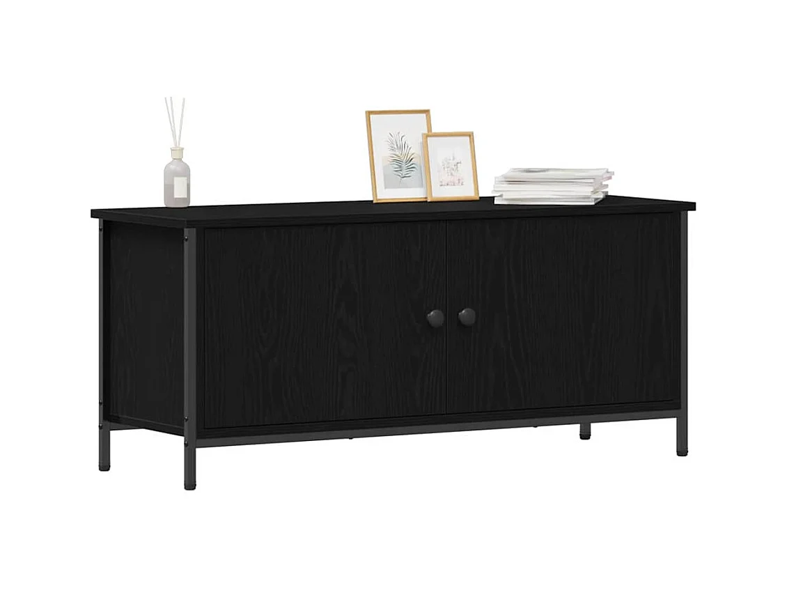 Meuble TV Chêne noir 100 x 35 x 45 cm Bois d'ingénierie
