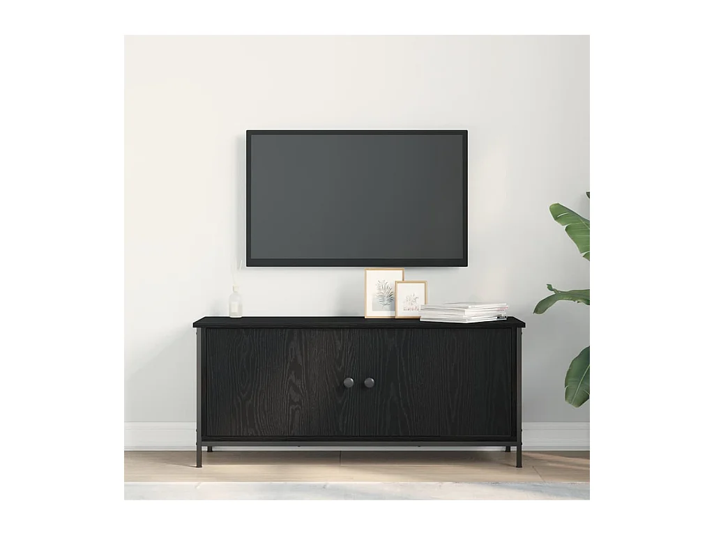 Meuble TV Chêne noir 100 x 35 x 45 cm Bois d'ingénierie