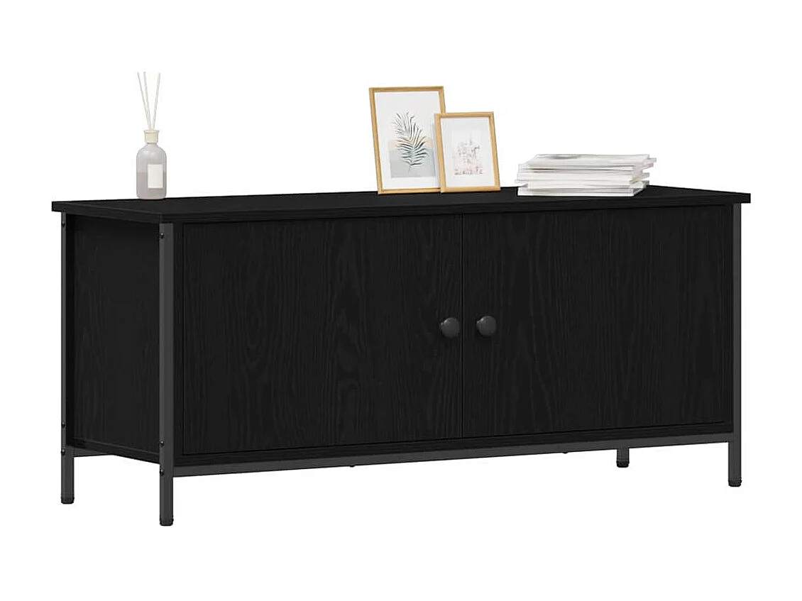 Meuble TV Chêne noir 100 x 35 x 45 cm Bois d'ingénierie