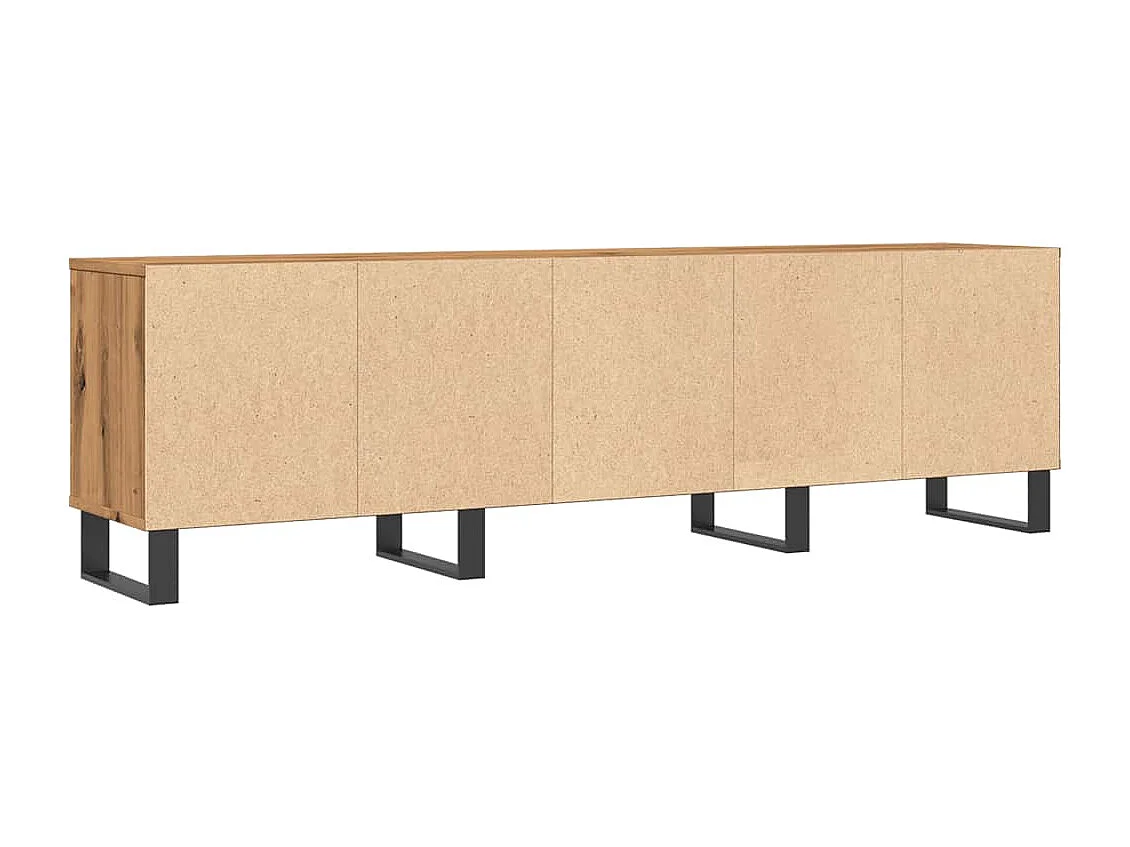 Meuble TV chêne artisanal 150x30x44,5 cm bois d'ingénierie