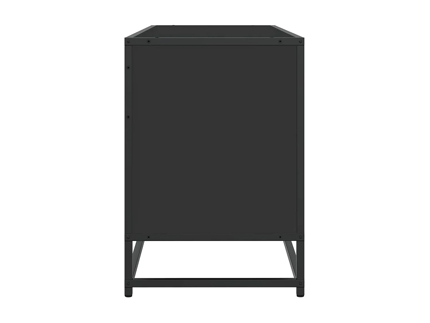 Meuble TV noir 150x35x41 cm bois d'ingénierie et métal