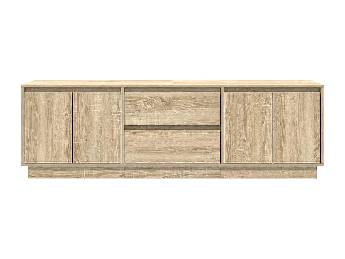TV-meubel met LED-verlichting Sonoma eiken 160,5x41x50 cm