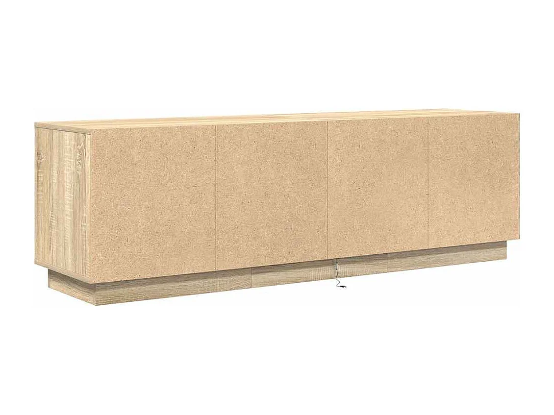 TV-meubel met LED-verlichting Sonoma eiken 160,5x41x50 cm