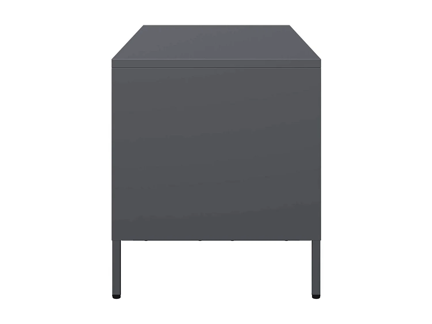 Meuble TV anthracite 101,5x39x43,5 cm acier laminé à froid