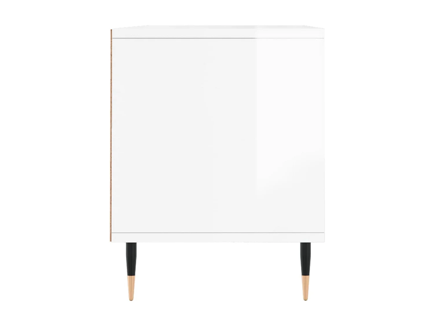 Mueble de TV blanco brillo 100x34,5x44,5 cm madera de ingeniería
