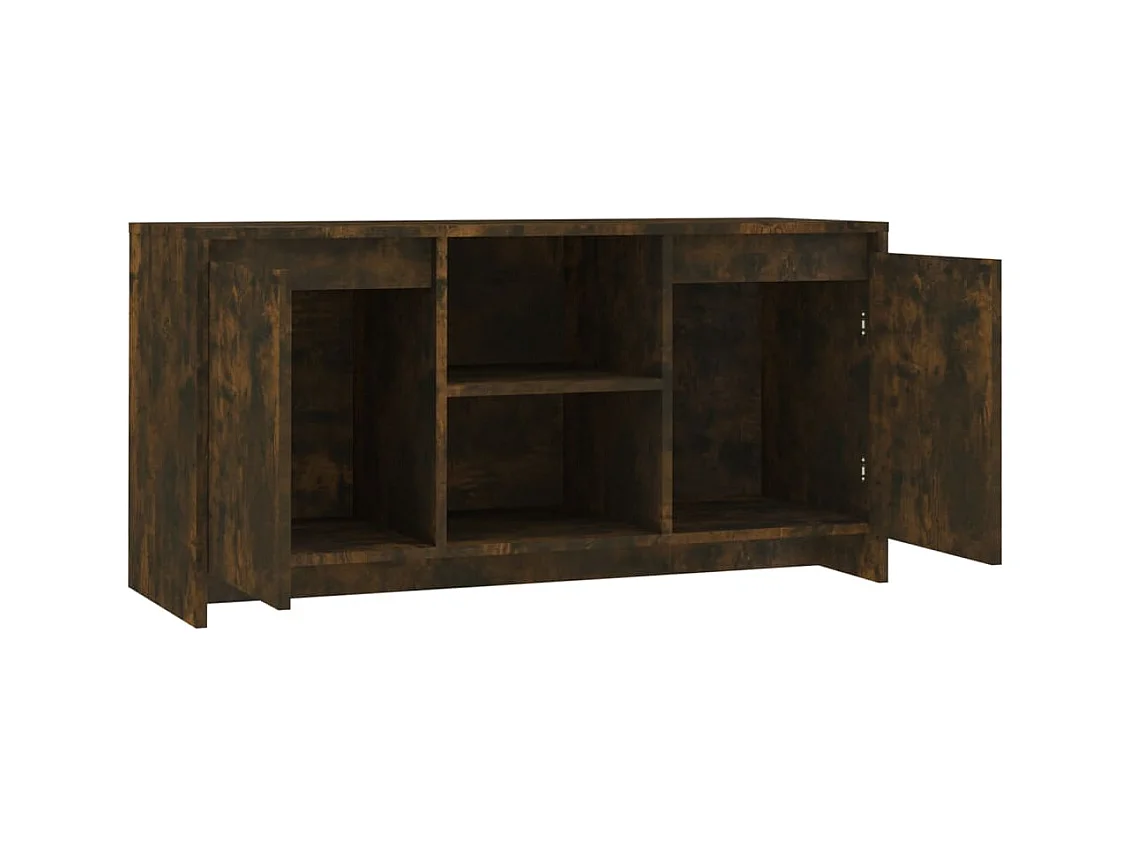 Meuble TV Chêne fumé 102x37,5x52,5 cm Bois d'ingénierie