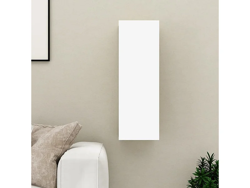Meuble TV Blanc 30,5x30x90 cm Bois d’ingénierie