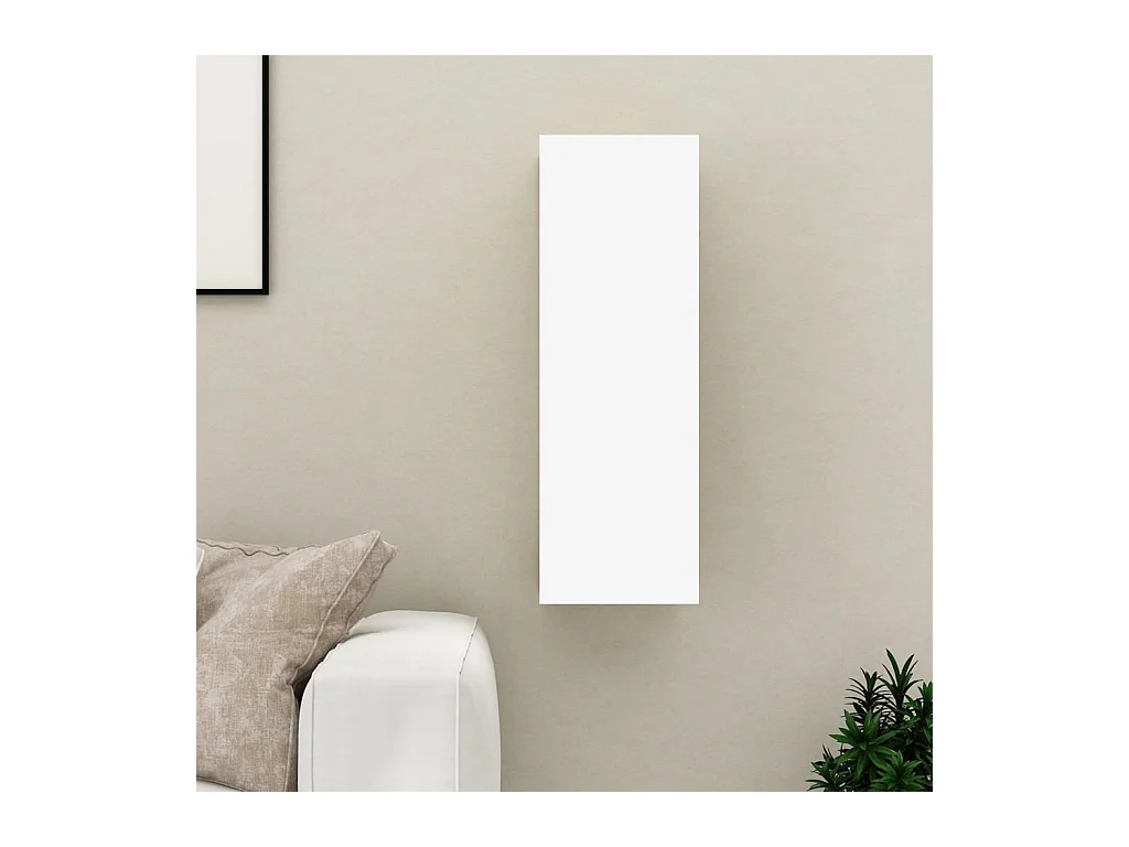 Meuble TV Blanc 30,5x30x90 cm Bois d’ingénierie
