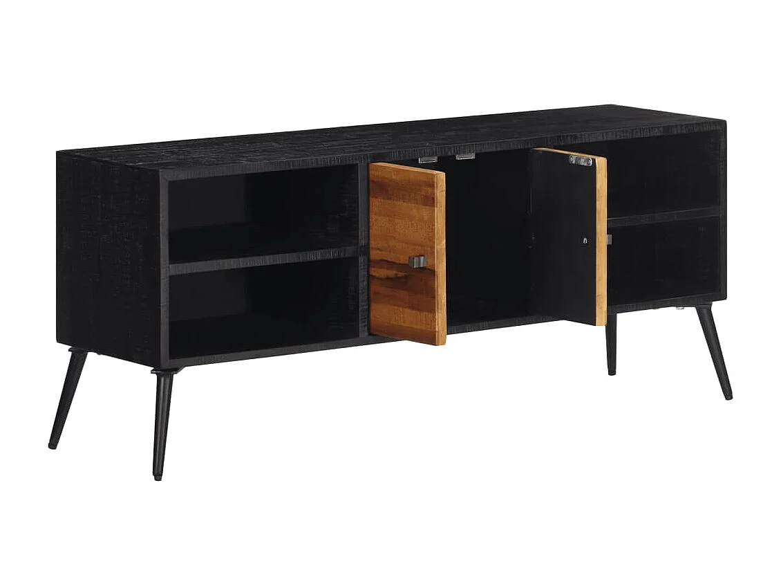 TV-Schrank 112x31x45 cm massives wiederverwertetes Teakholz