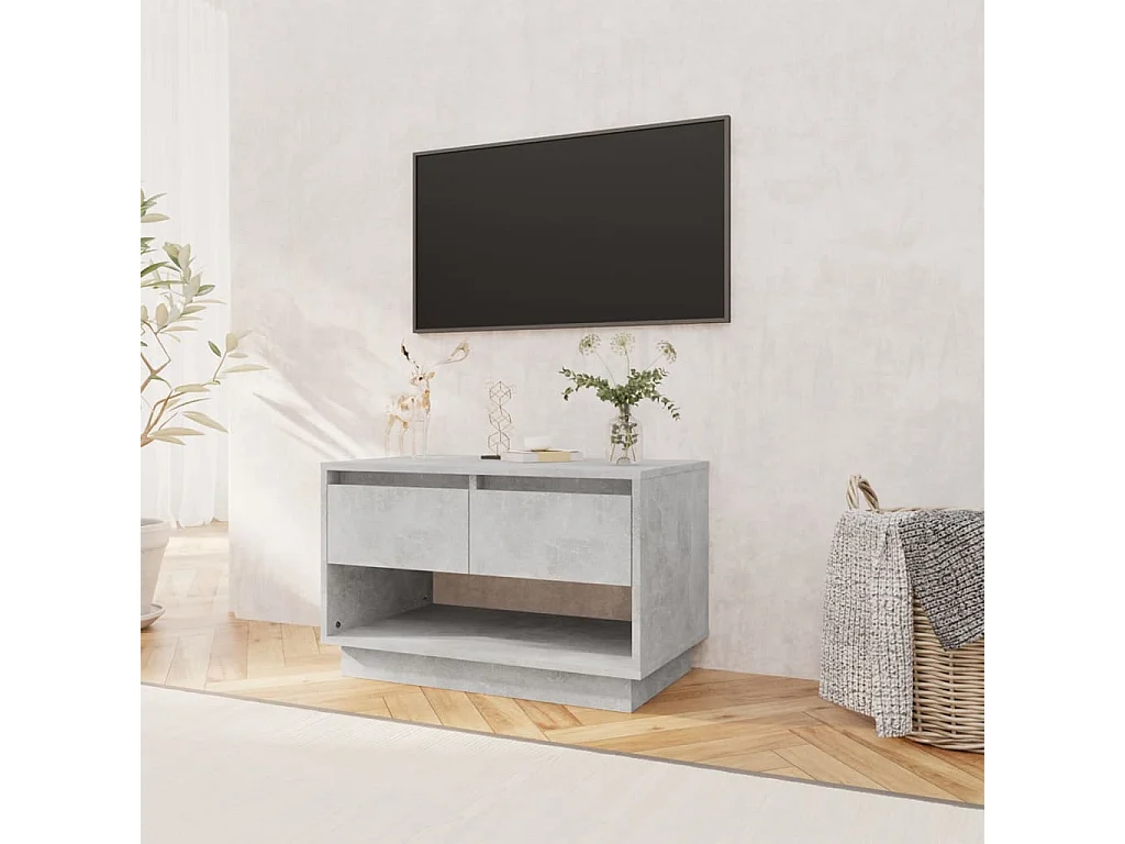 Mueble de TV gris hormigón 70x41x44 cm madera de ingeniería