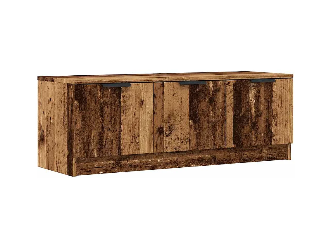 Meuble TV vieux bois 102x35x36,5 cm bois d'ingénierie