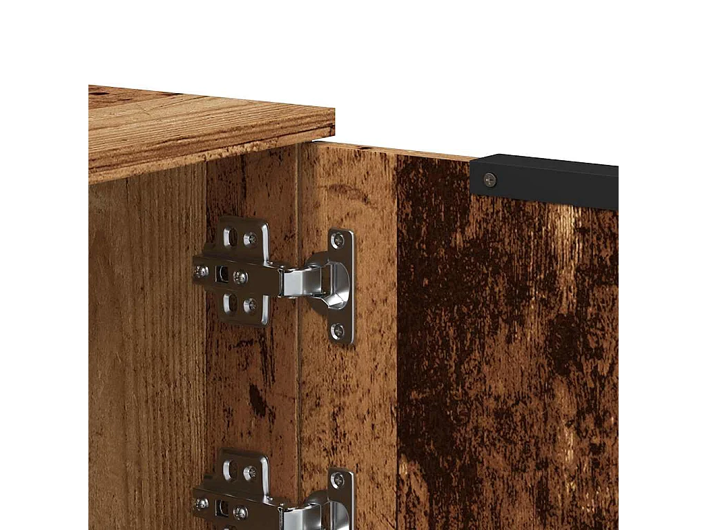 Meuble TV vieux bois 102x35x36,5 cm bois d'ingénierie