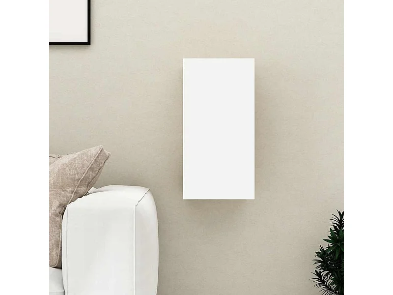 Meuble TV Blanc 30,5x30x60 cm Bois d’ingénierie