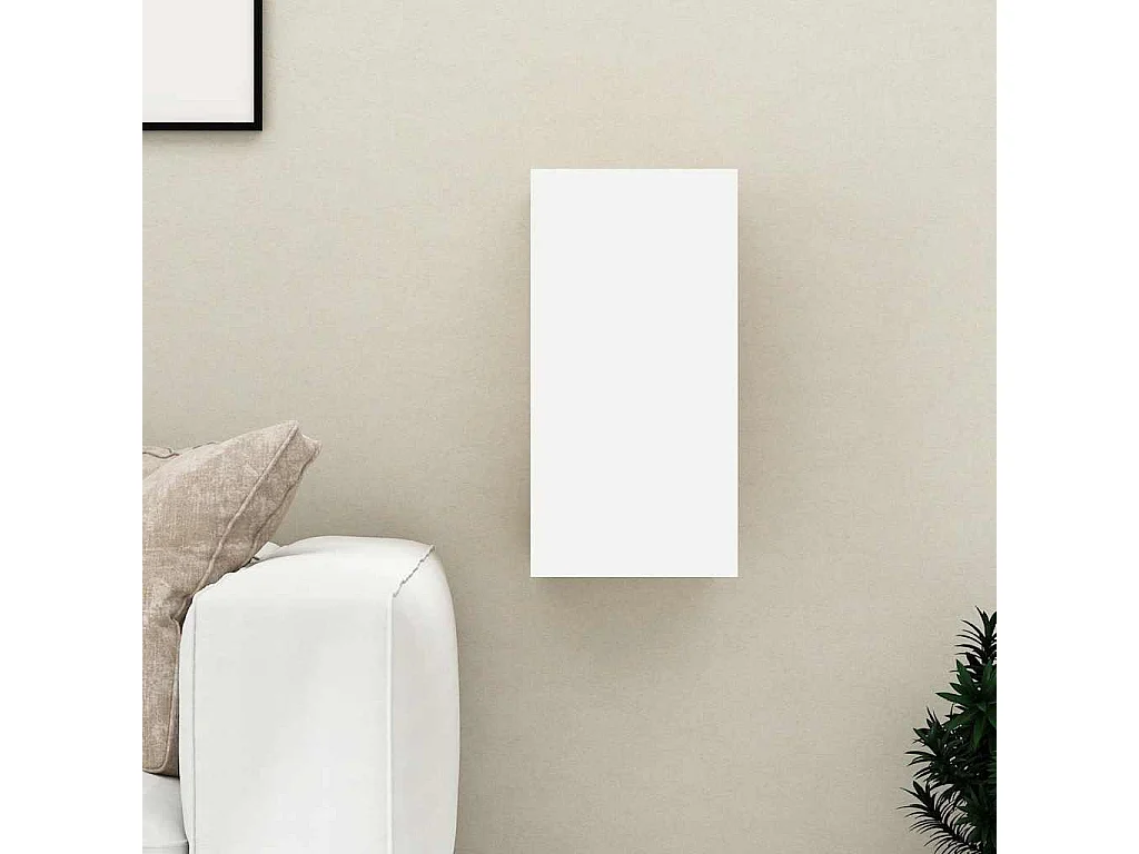 Meuble TV Blanc 30,5x30x60 cm Bois d’ingénierie