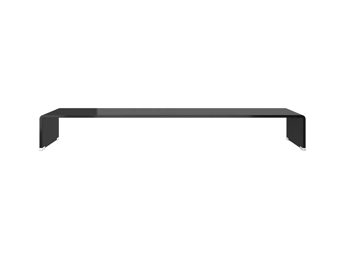 Mobile porta TV/monitor 100x30x13 cm vetro nero